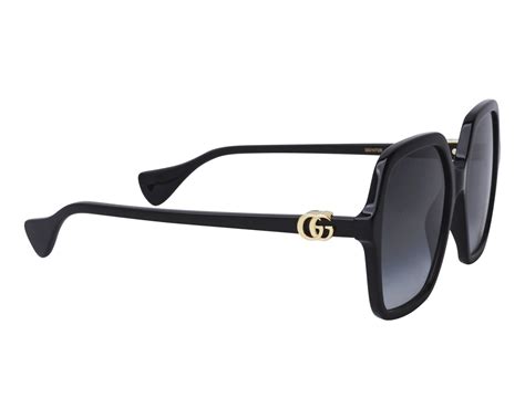 gg1072s gucci|Gucci Square Sunglasses GG1072S 001 Black/Gold 56mm 1072.